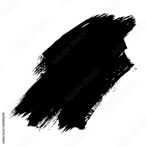 Free hand brush stroke black vector icon. Hand drawn grunge style isolated element