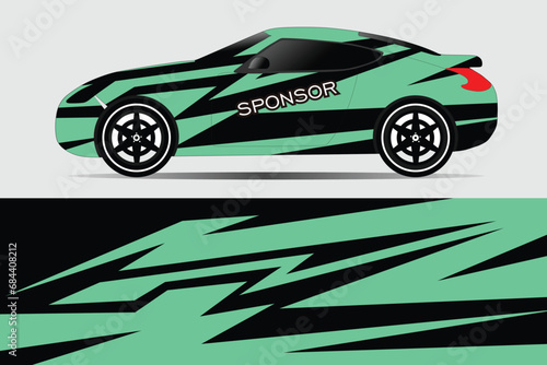Vector illustration of sticker wrap for sports cars  trucks and other things