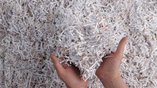 Shredded documents. Waste Reduction and Recycling. Animal bedding, Packing material, Worm bin