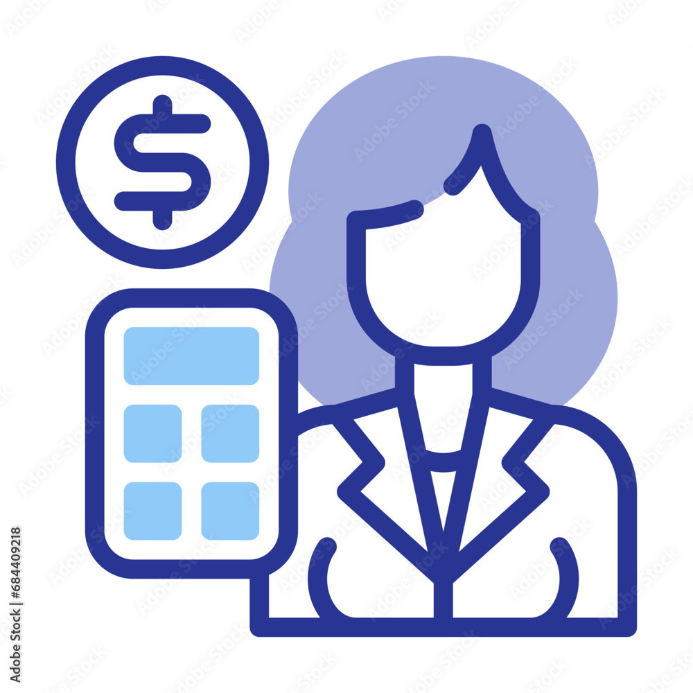 Accountant flat icon Accountant flat icon