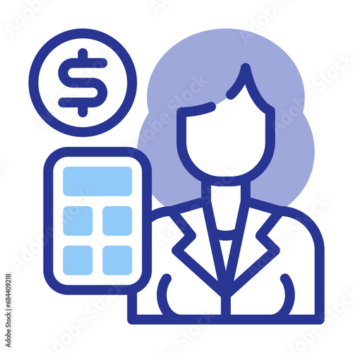 Accountant flat icon