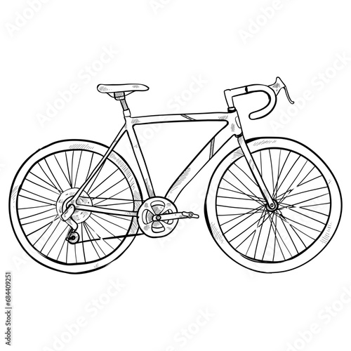 bicycle hand drawn illustration