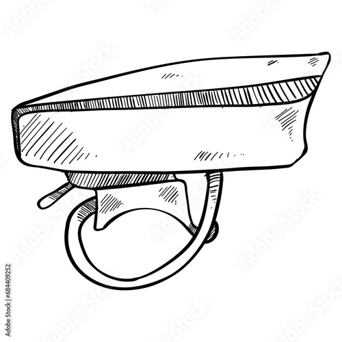 saddle hand drawn illustration