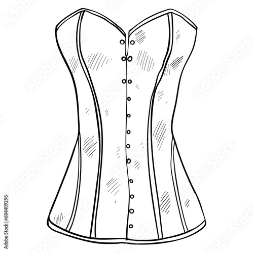 lingerie set hand drawn illustration