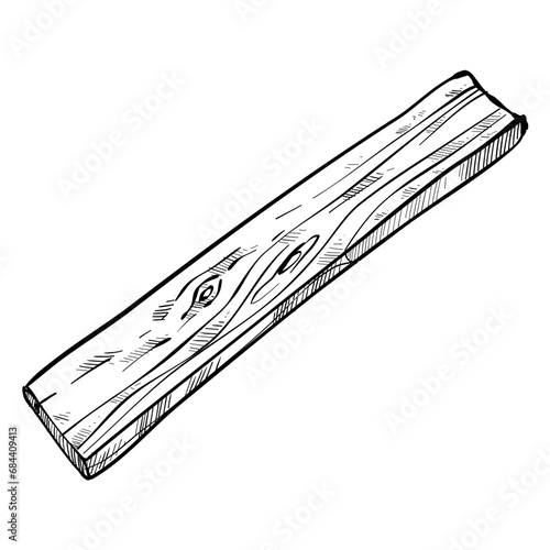 wood handdrawn illustration 