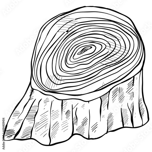 wood handdrawn illustration 