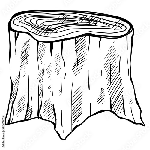 wood handdrawn illustration 