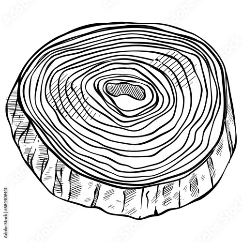 wood handdrawn illustration 