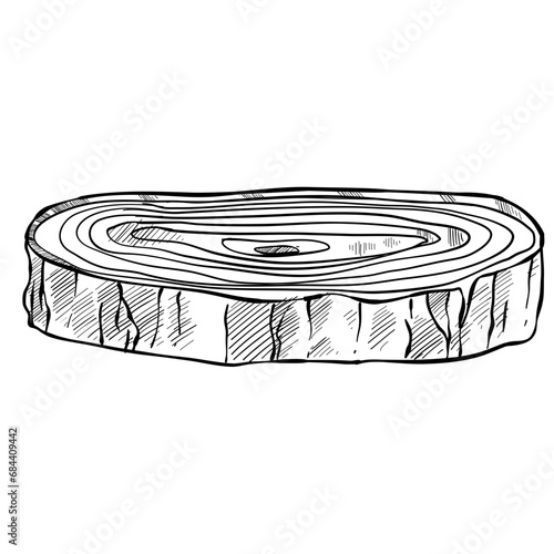 wood handdrawn illustration 
