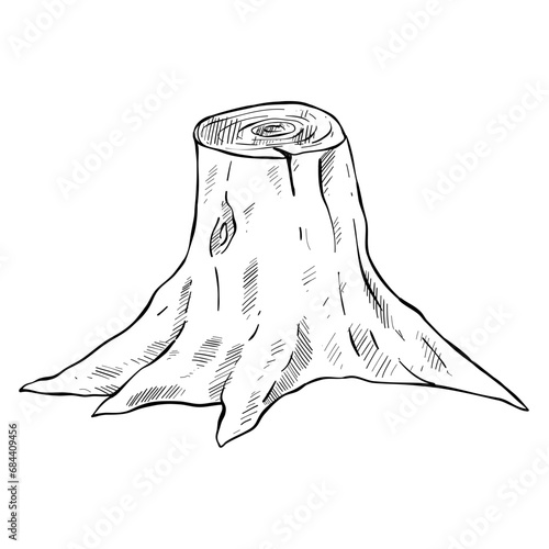 wood handdrawn illustration 