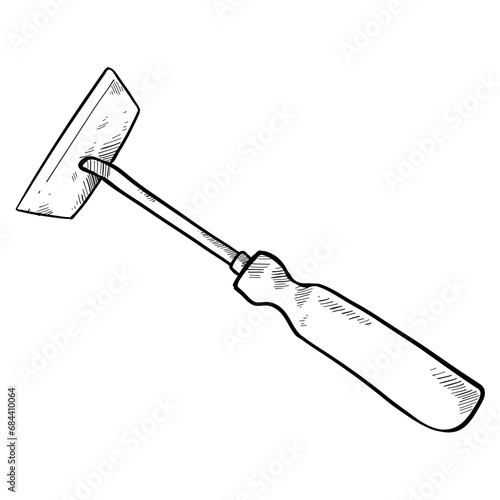 rake hand drawn illustration