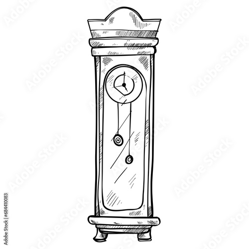 clock hand drawn illustration