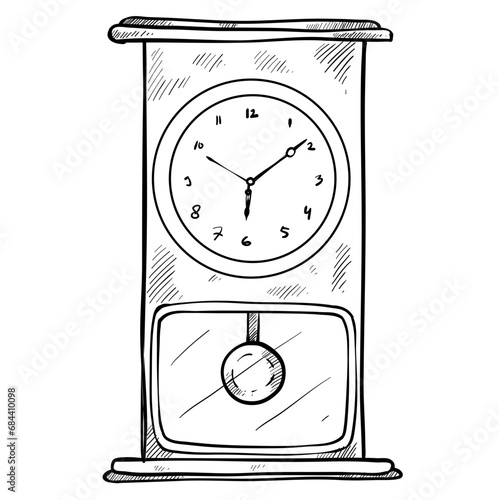 clock hand drawn illustration