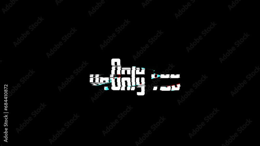 Only You Glitch Text Effect on Black Background Love Quote Only You Glitch Text Effect on Black Background Love Quote