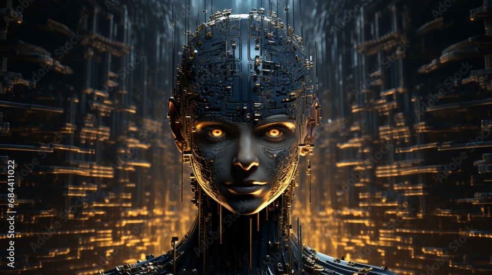 A biomechanical brain emerging from a sea of binary code A biomechanical brain emerging from a sea of binary code