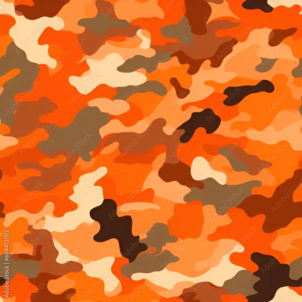 orange camouflage pattern | generative AI orange camouflage pattern | generative AI