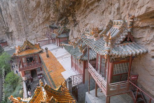 Heng Shan Mountain with Hanging Temple - Xuankong Si - at Day photo