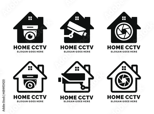 Home CCTV logo set design vector illustration © Vandhira