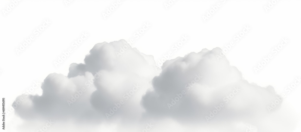 Smooth soft cumulus clouds cut out white background 3d rendering, Generative AI Smooth soft cumulus clouds cut out white background 3d rendering, Generative AI