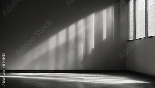 empty room with a wall shadows