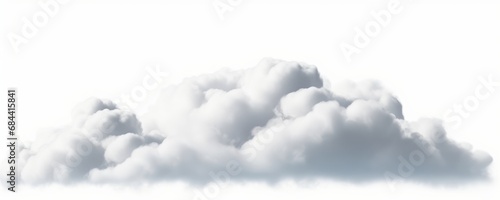 White clear clouds cutout backgrounds 3d illustration, Generative AI 