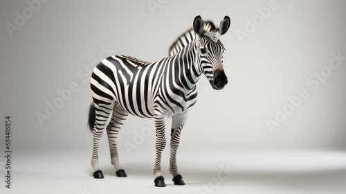 Zebra  Beauty fashionable isolated on bright white background. advertisement. template. product presentation. copy text space.