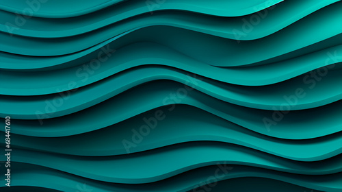 青緑色のモダンなアブストラクトの波模様