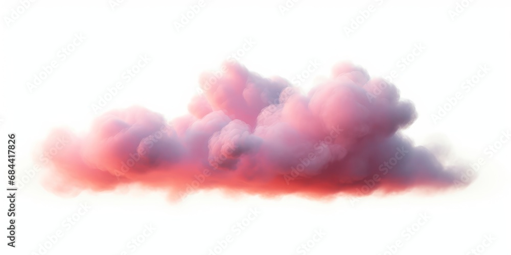 3d render twilight sunset vibes clouds isolate on white backgrounds, Generative AI 