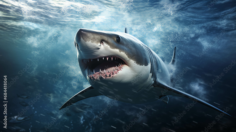 Fototapeta premium Shark Concept Illustration