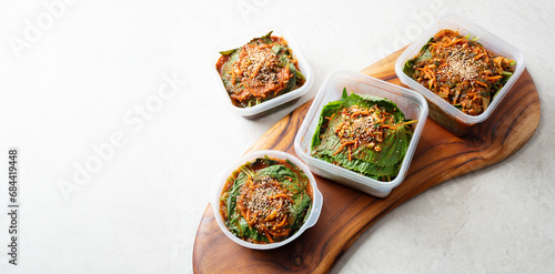 Photography Perilla Leaf Kimchi,Korean side dish