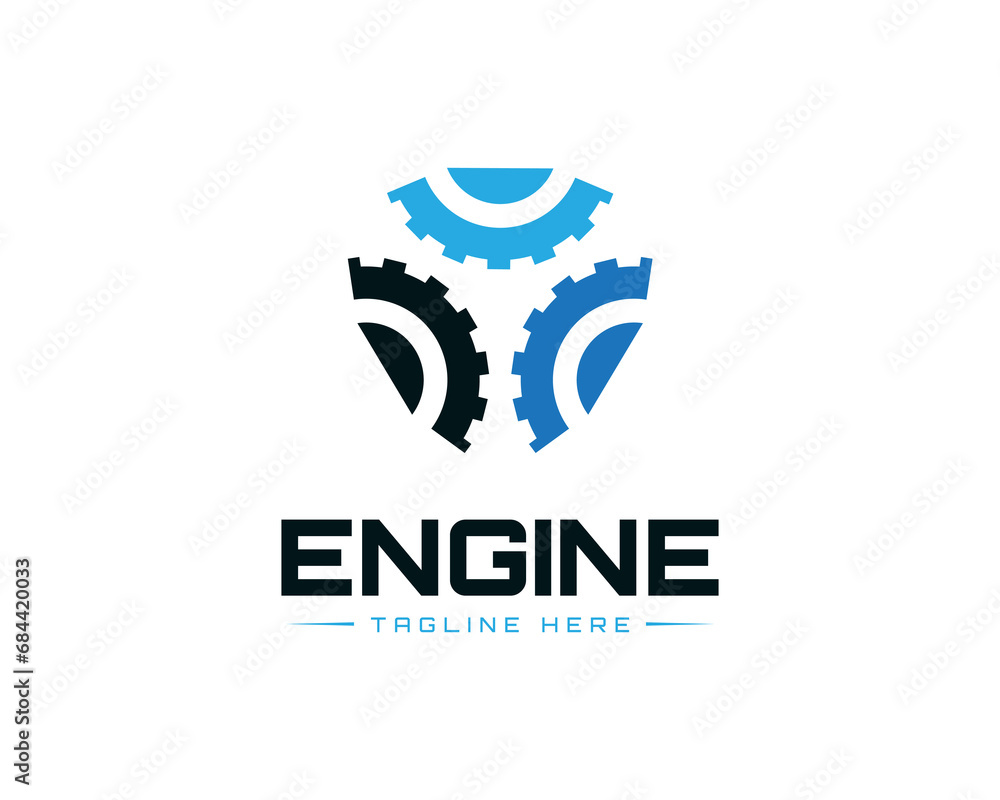 Abstract protect engine illustration logo vector Abstract protect engine illustration logo vector