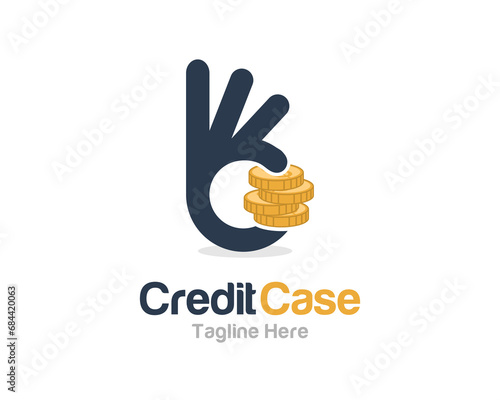 Modern cash payment icon logo design vector template