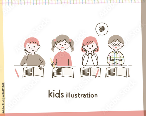 勉強をする子供達