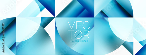 Minimalist marvel - squares and circles unite in harmonious geometry. Muted tones weave serene backdrop where structured tiles form dance of timeless elegance, epitomizing modern simplicity