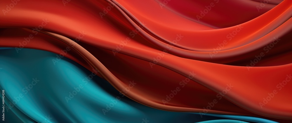 Obraz premium Blue abstract background with turquoise color, in the style of gray and bronze, colorful curves