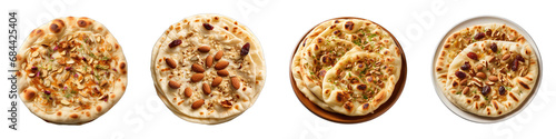 Homemade Ramadan pita Hyperrealistic Highly Detailed Isolated On Transparent Background Png File photo