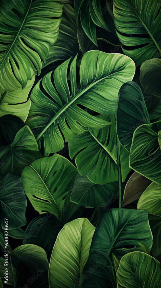 Tropical leaves frame isolated Tropical leaves frame isolated