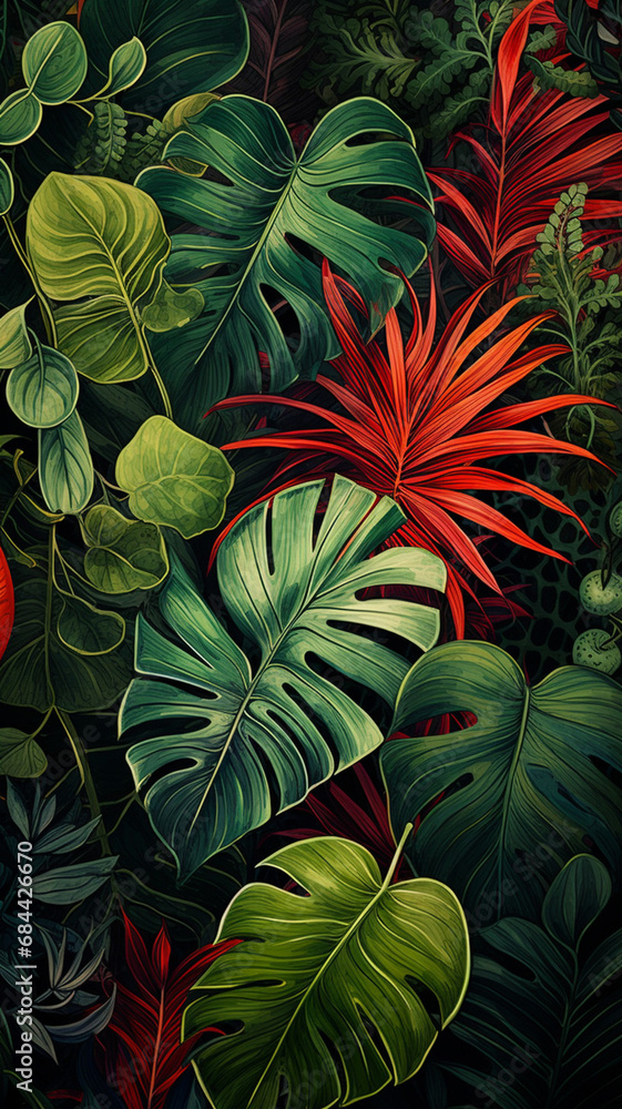 custom made wallpaper toronto digitalvarious tropical leaves design