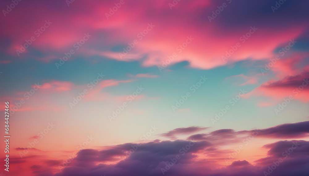 Colorful cloudy sky at sunset.