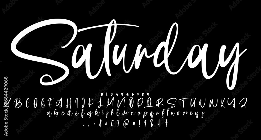 saturday handwritten script sign font script vector lettering. typography. Motivational quote. Calligraphy postcard poster graphic design lettering element - obrazy, fototapety, plakaty 