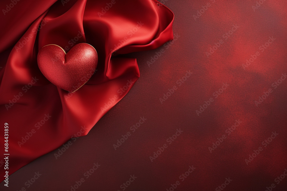 red heart on a silk,Generated By Ai red heart on a silk,Generated By Ai