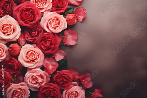 bouquet of red roses for Valentine day,Generated By Ai 