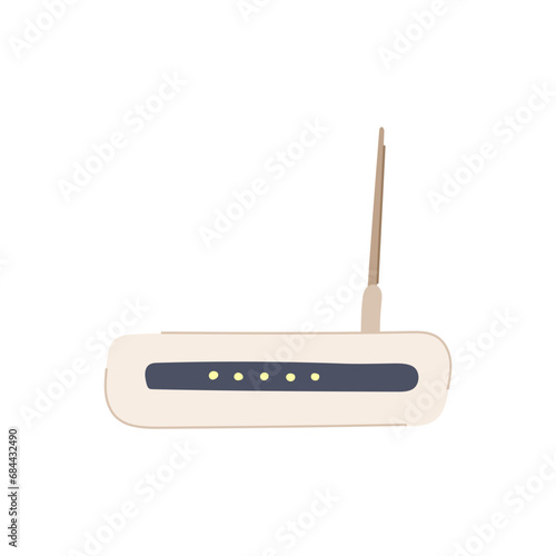 web dsl modem cartoon. wlan a, broadband ethernet, lan net web dsl modem sign. isolated symbol vector illustration