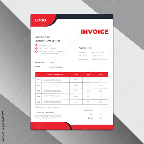 Invoce design template
