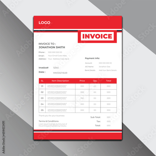 Invoice design template