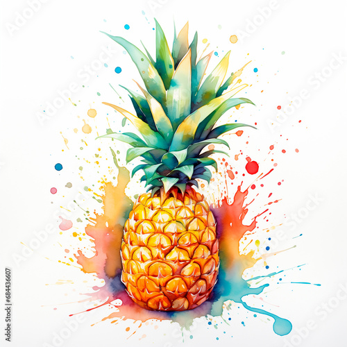 pineapple in splash