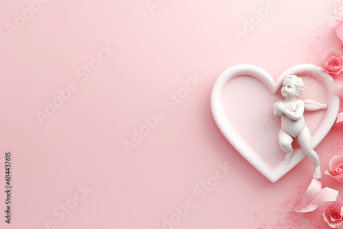 pink hearts on a pink background for valentine,Generated By Ai