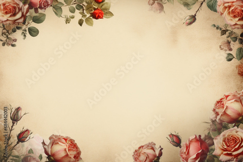 background with roses for Valentine day,Generated By Ai 