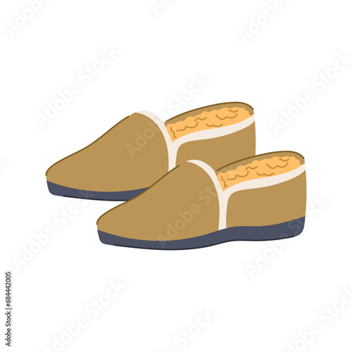 people man slippers cartoon. young male, home feet, person pajamas people man slippers sign. isolated symbol vector illustration