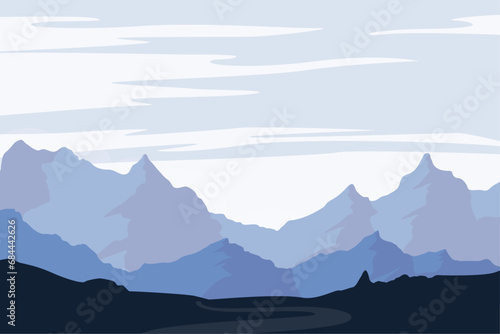 Natural mountain landscape background